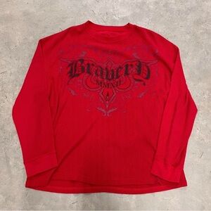 Red Long Sleeve Graphic Tee